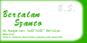 bertalan szanto business card